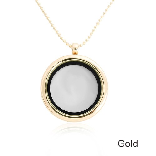 Crystal locket pendant - crystal,