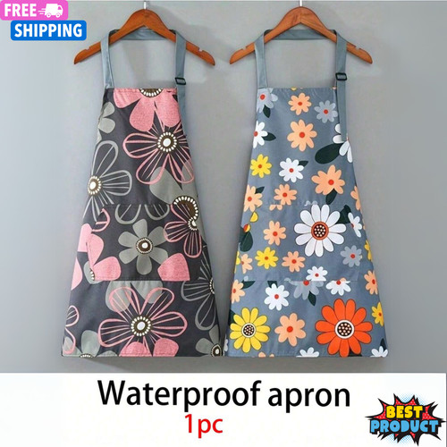 Floral kitchen apron - kitchen, chefs