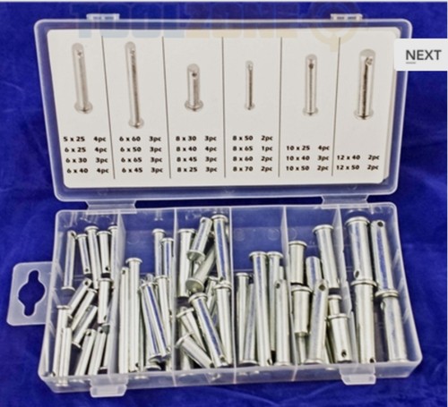 Toolzone 60pc clevis pin - clevis, 8