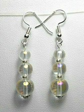 Dangle earrings - clear a.b