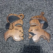 Wooden African Face Masks Hand