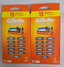 x2 Gillette Fusion 5 Razor Blades Refills - Pack of 11 Catridges