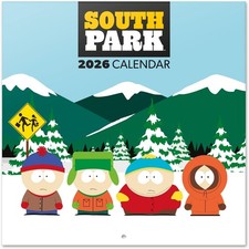 South Park Official  (Free Poster inside) "12  x 12" Square Wall Calendar 2026