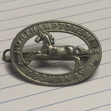 British Army Regimental Cap Badge - Northamptonshire Yeomanry