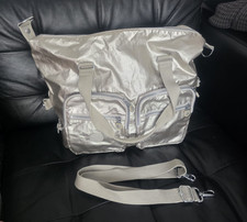 Kipling Erasto Bag in Silver Beige With Monkey New Without Tags 