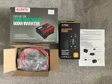 Split charge relay kit for campervan - 600W 12v DC to 230v AC