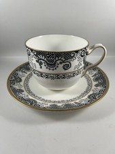 Wedgwood Black And White Edwardian Cup And Saucer 