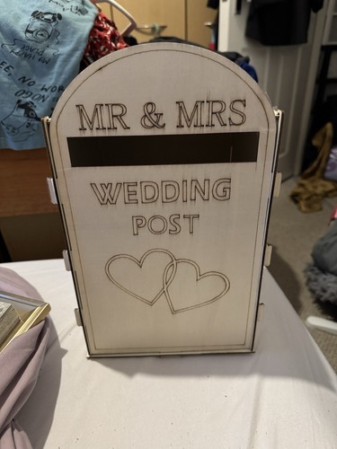 Mrs wedding post box gift - &,