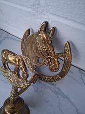 Vintage Brass Horse Door Wall