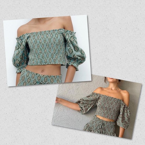 Zara nwt women green boho - zara,