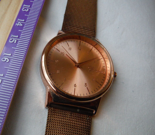 Geneva metallic rose gold mesh