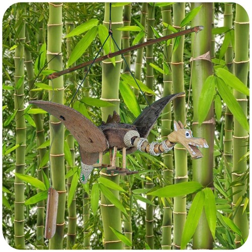 Bamboo wind chime coconut - bamboo,