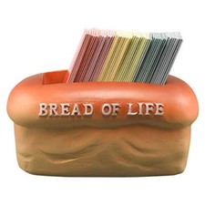 Bread of Life Scripture Cards in Double-Sided Polystone Holder - John 6:35