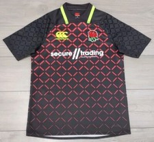England Sevens 7s Rugby Away Shirt 2018/2019 Canterbury Medium Jersey Black Top
