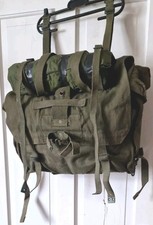 BRITISH ARMY 58 PATTERN WEBBING BAG & PONCHO