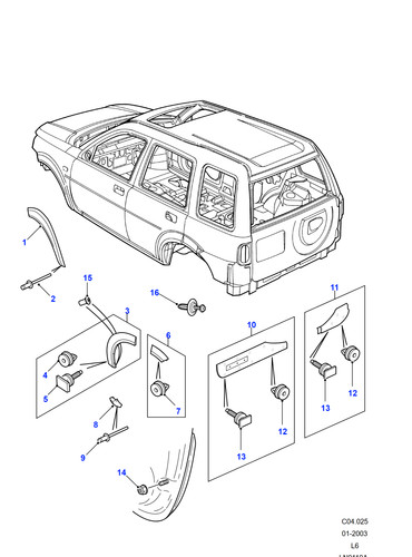 Land rover rear wheelarch - rover,