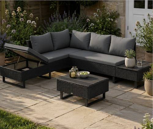Corner rattan sofa set - corner,