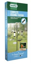 Gardman Complete Wild Bird Food Garden Feeding Station Kit with 4 Feeders -Black