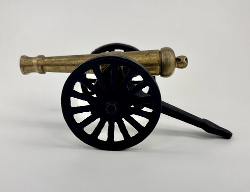 Mini brass cannon decorative - brass,