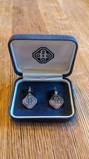 Commemorative Millennium silver cufflinks