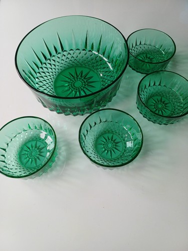 Vintage arcoroc emerald green - vintage,