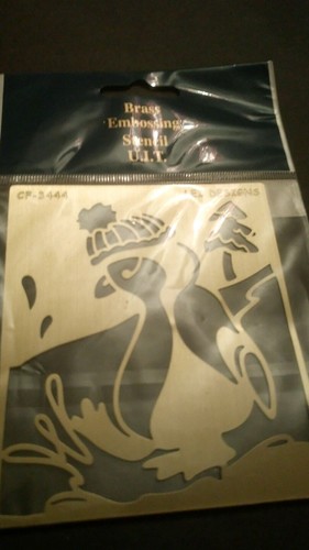 Brass embossing stencil