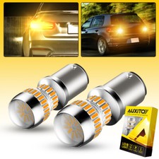 2X 1157 54-SMD LED Tail Brake Stop Backup Reverse Turn Signal Light Bulbs Amber