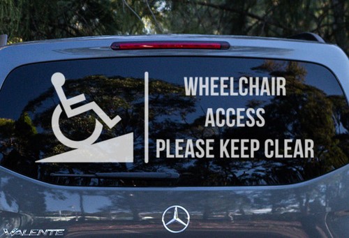 Wheelchair access car sign - car,