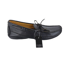 Samuel Windsor Men's Size UK 11 Black Grain Leather Boat Deck Shoes *New No Box*