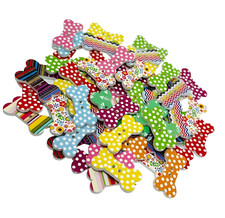 Wooden Dog Bone Buttons x20