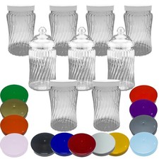 Plastic Sweet Jar Storage Jar Cookie Jar 450ml Craft Garage Kitchen Organisation