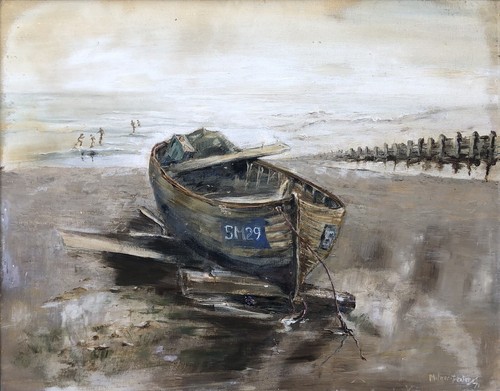 Beached rowing boat sm29 by - boat, sm29'