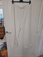Primark White Linen Look Trousers..size XL (18/20)