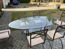 PIERRE VANDEL DINING ROOM TABLE & SIX CHAIRS.