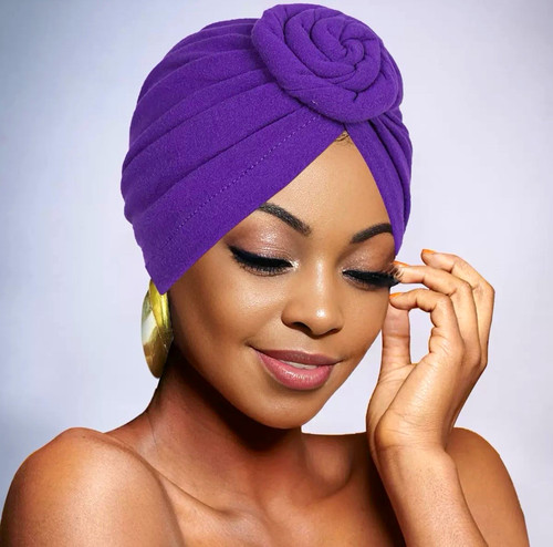 Women purple turban head - women’s,