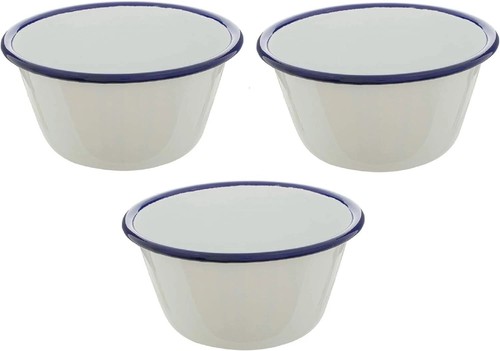 White falcon enamel blue rim - enamel,