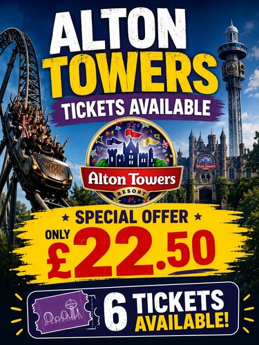 Alton towers merlin tickets - alton,