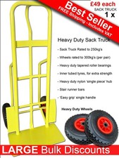 HEAVY DUTY YELLOW SACK TRUCK / SACK BARROW / TROLLEY 
