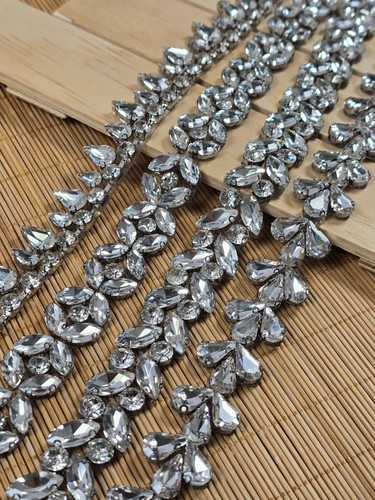 Crystal rhinestone trim - crystal,