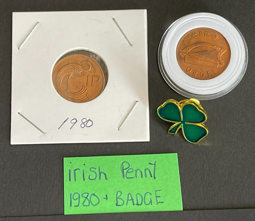 Irish penny coin - irish,