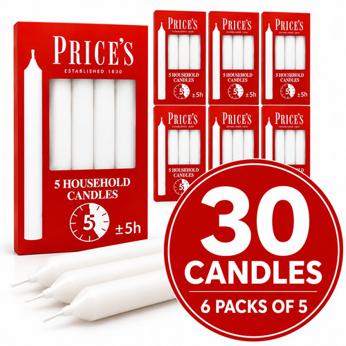 Prices candles pack white - candles,