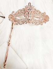 Rose Gold Masquerade Mask