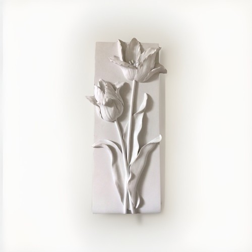 Plaster wall hanging tulips - hanging,