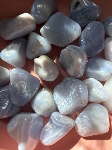 Blue lace agate tumble - blue, |