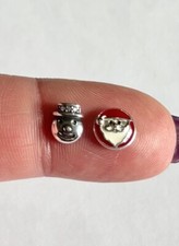 Genuine Pandora Solid Sterling Silver Set Of 2 Petite Locket Charms