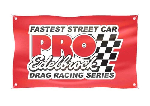 Edelbrock banner racing flag - edelbrock,