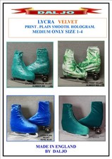 ICE SKATING / ROLLER SKATING  LYCRA CRUSHED VELVET BOOT COVERS MEDIUM ONLY