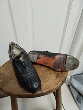 Vintage Anello And Davide Irish Tap Dancing Black Leather Shoes Size 6.5