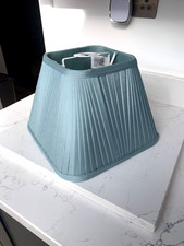 DUCKEGG SATIN PLEATED LAMP OR LIGHT SHADE LINED changable BN LOUNGE BEDROOM LAMP