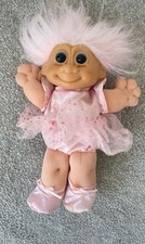 Troll - RUSS - troll kidz girl - pink ballerina troll, in tutu - vintage